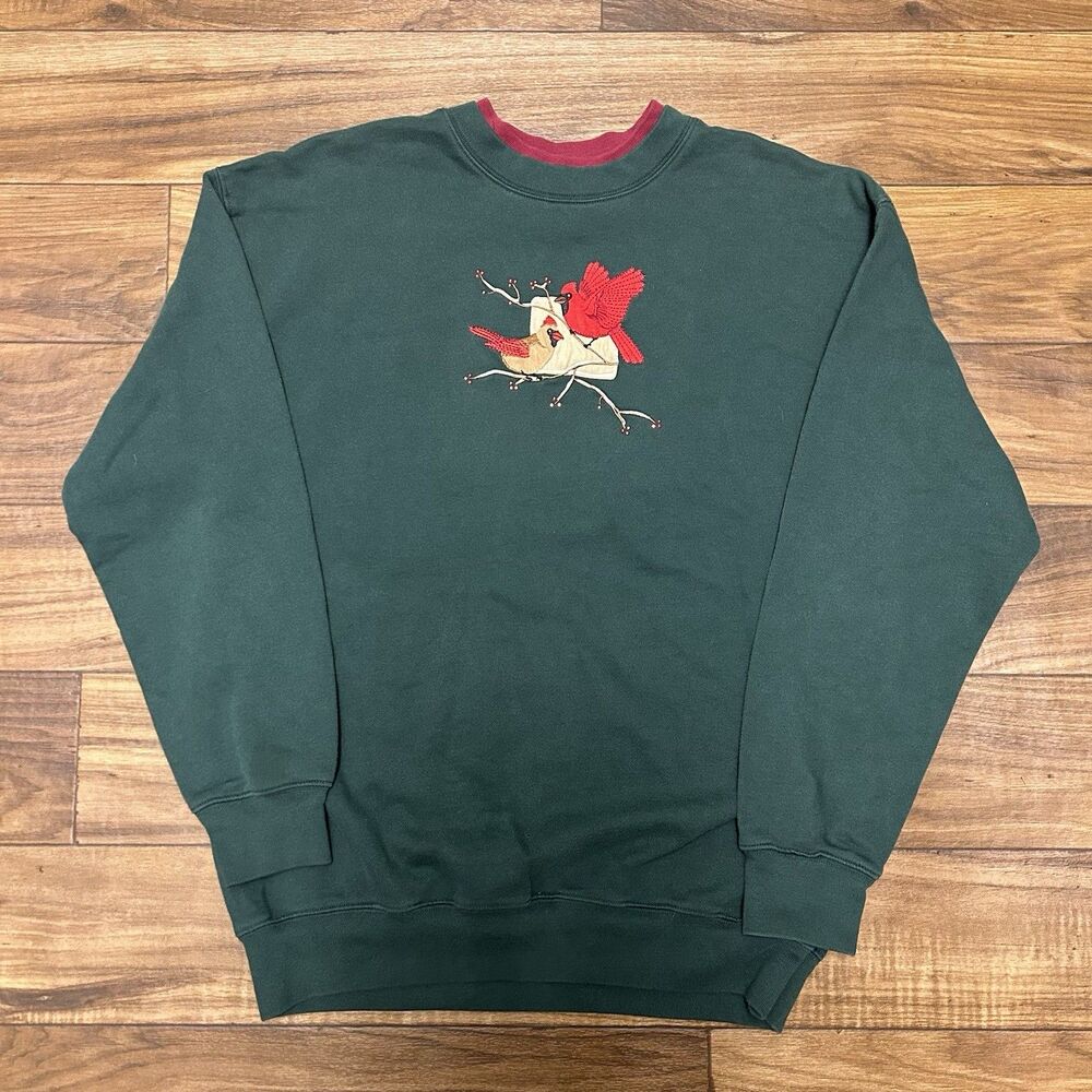 Vintage Grandma Cardinal M&C Sportswear Sweater Size Large Cottage Core Indie